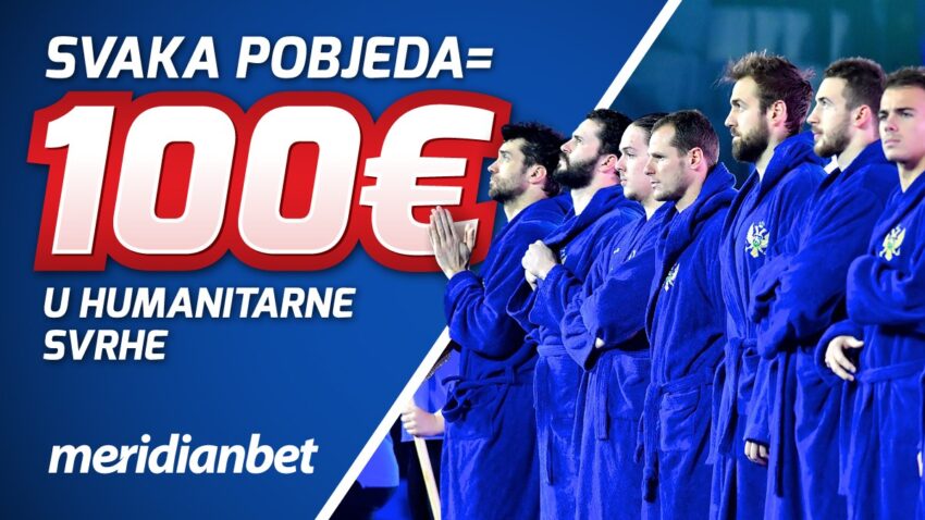 VRIJEME JE ZA POBJEDU – Sportska kladionica Meridian donira 100 eura za svaku pobjedu vaterpolista na OI