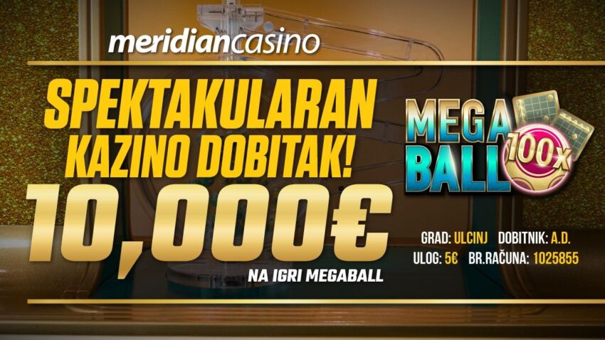 Mega dobitak na Mega ball kazino igri
