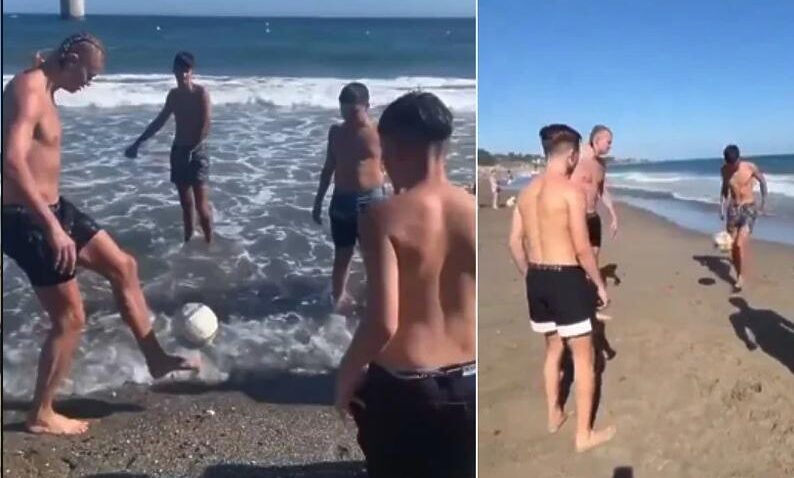 Haland zaigrao sa klincima fudbal na plaži