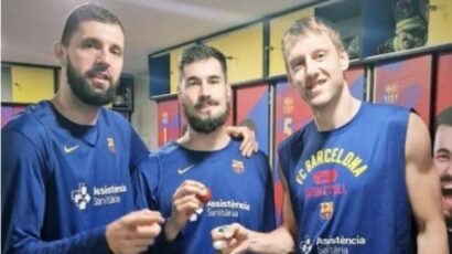 VASKRŠNJE RASPOLOŽENJE U BARSELONI: Mirotić dijelio jaja pred “El klasiko”