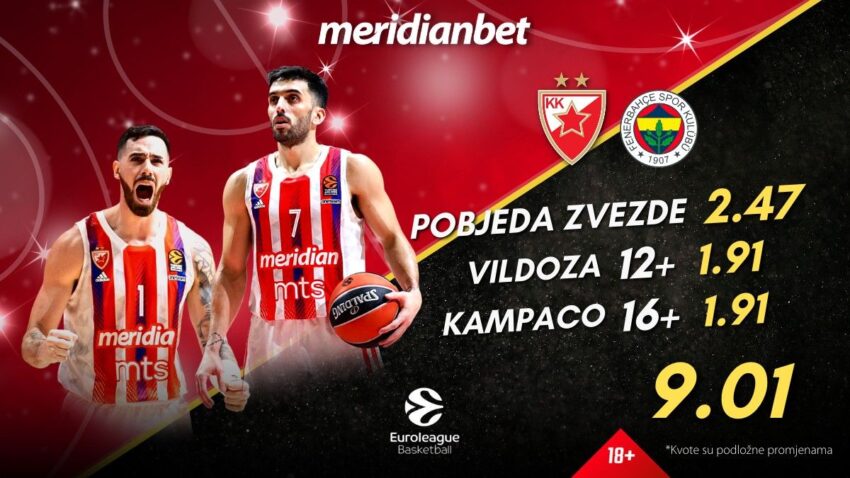 CRVENO-BIJELI TIKET: Crvena zvezda Meridianbet pomaže Partizanu, za tango je potrebno dvoje - kvota 9.01