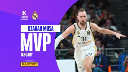 TREĆE PRIZNANJE ZA KOŠARKAŠA REALA: Musa MVP januara u Evroligi (VIDEO)