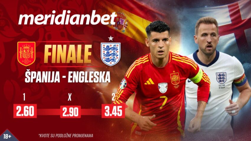 Španija i Engleska u borbi za istorijsku titulu na Euru - 2.60!