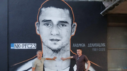 Legende Partizana obišle mural Andrije Delibašića u Nikšiću