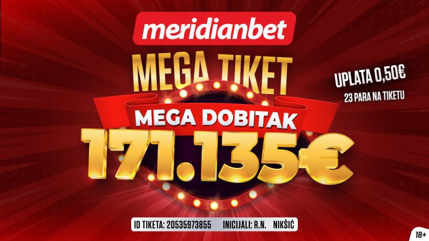 Nikšić u šoku: Igrač odnio čak 171.135€!