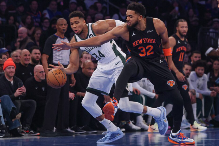 Njujork Niks-Milvoki Baks, photo - Vincent Carchietta, USA Today sports